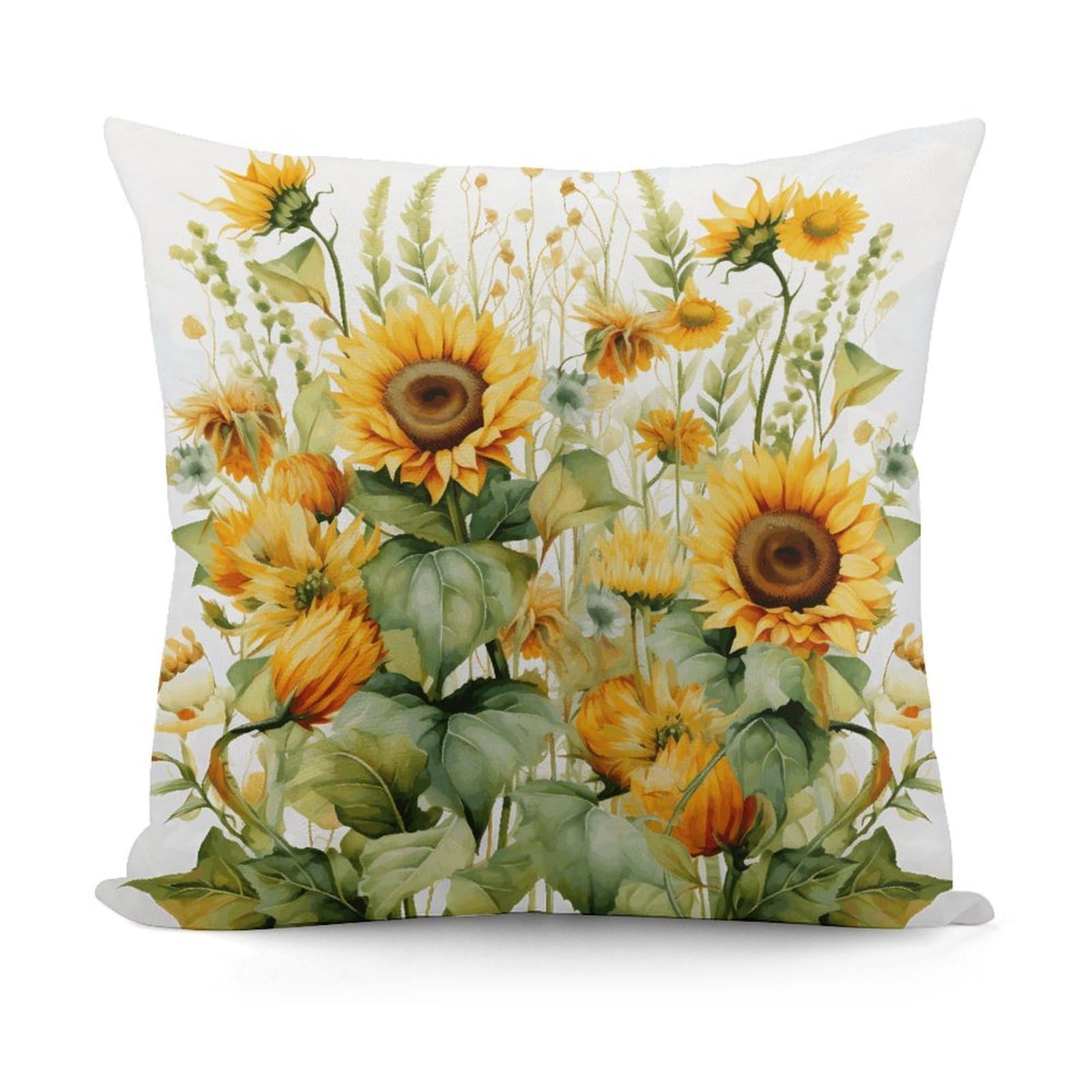 VstaDank Sunflower and Corn Throw Pillow Cover Soft Square Cushion Cover Art Artwork Pillow Covers Mordern Couch Pillow Covers Decorative Cushion Case for Chair Couch Bedroom Living Room