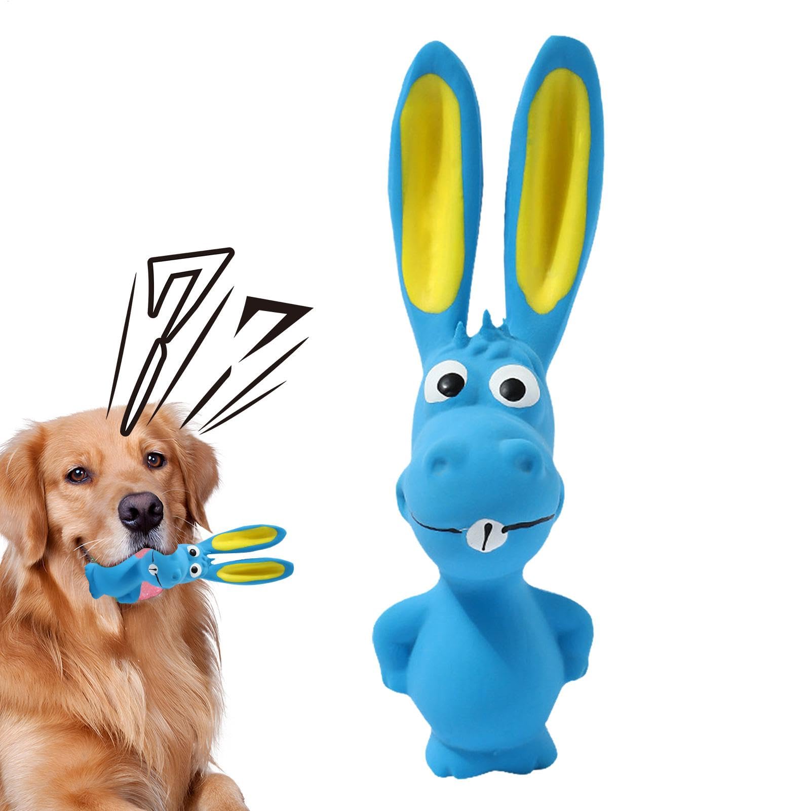 Kauspielzeug für Hunde, quietschendes Hundespielzeug – Hippo Squeaky Toys | Kauspielzeug aus Latex für Tiere, Haustierbedarf, interaktives weiches und zerknittertes Spielzeug