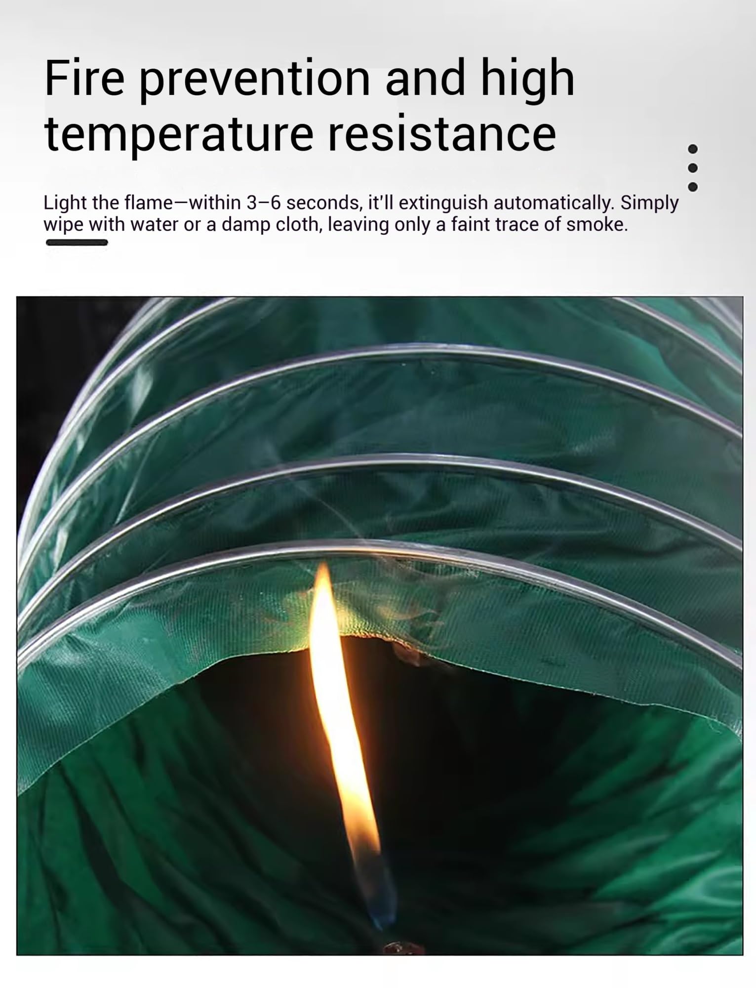 Tubo Flessibile Estensibile, Tubo di Ventilazione Ignifugo per Soffiatori/Ventilatori/Aspiratori, Tubo di Ventilazione per Asciugatrici per Impieghi Gravosi (3,28 Piedi) (300 Mm)