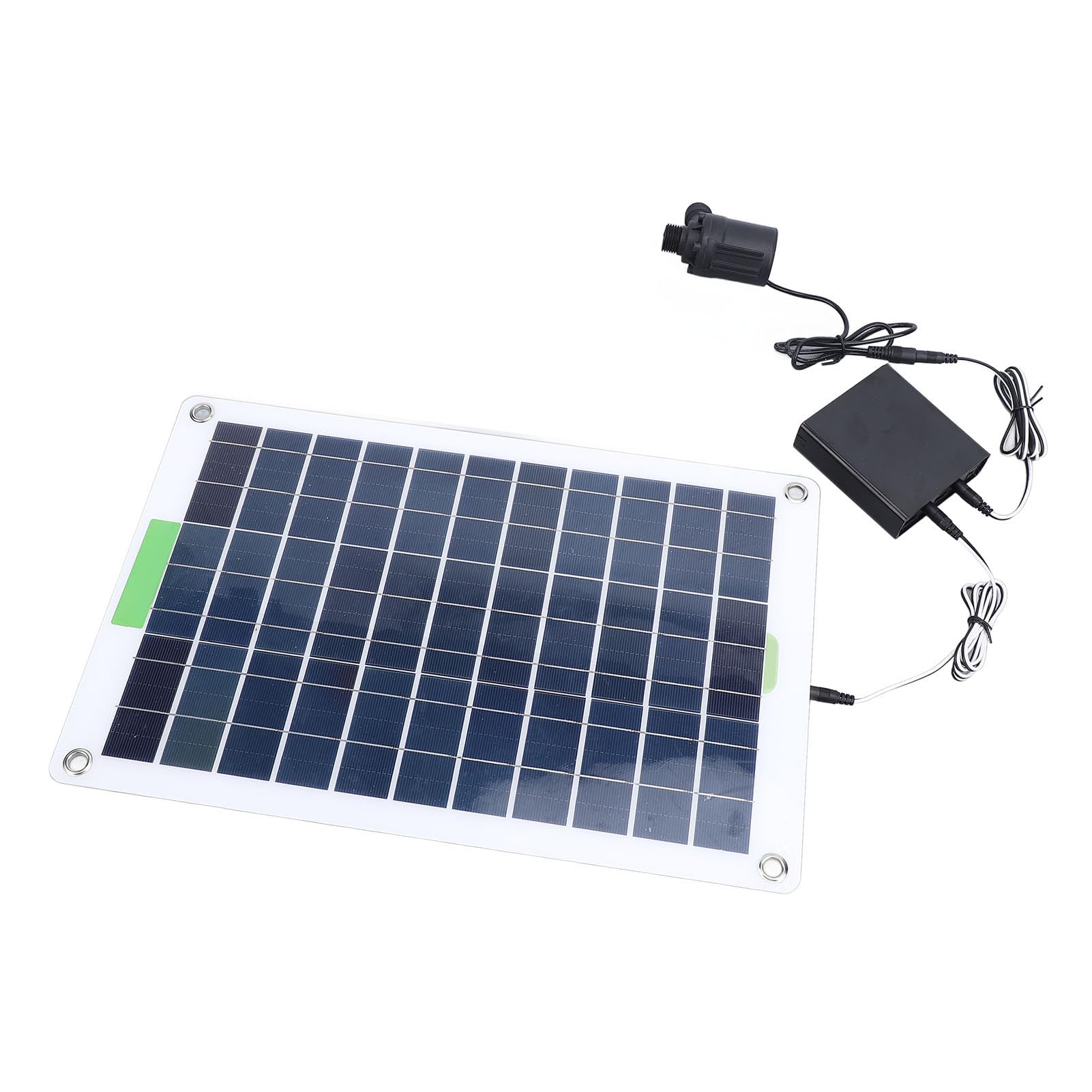 Wakects Bomba de Agua Solar, Kit de Bomba de Agua Solar 100W, Panel de Silicio Monocristalino, Elevación de 5m, Caja de Almacenamiento de Energía para Jardín, Estanque, Pecera, Acuario