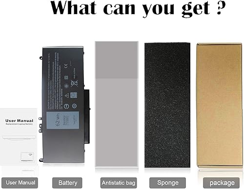 Miniatura 7 de DMKAOLLK E5470 6MT4T 62WH Batería para Dell Latitude E5470 E5570 5470 5570 Precision 3510 Series Notebook TXF9M WTG3T 7V69Y 07V69Y 79VRK 0C1P4