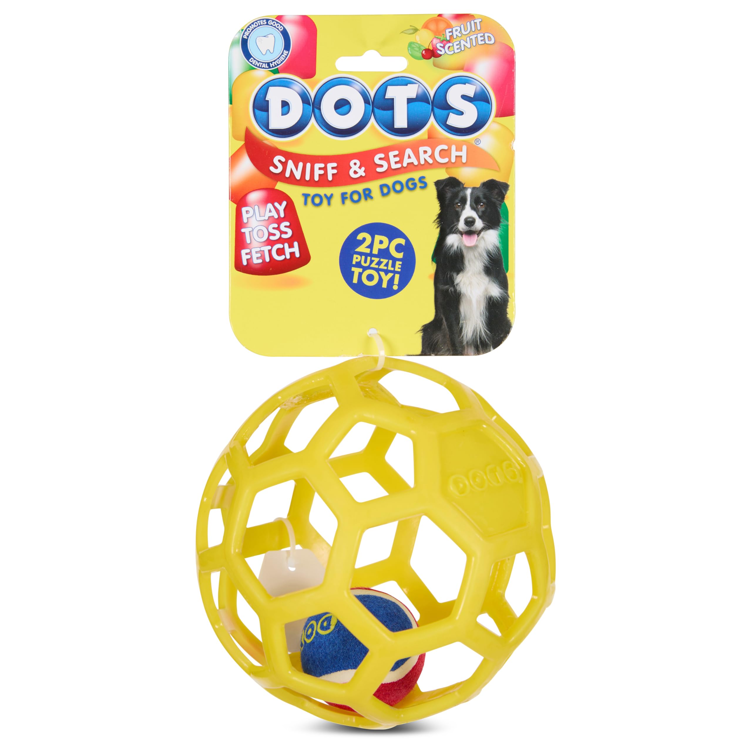 Sniff n Seek Squeaky Ball Dog Toy Candy Scented Chew Ball for Dogs Interactive Scent and Sound Enrichment