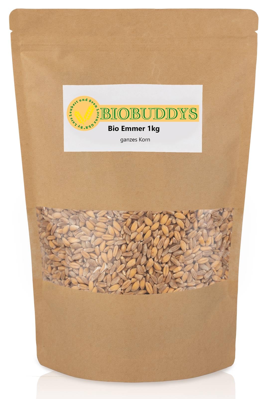 Bio Emmer ganzes Korn 1kg - 100% Bio & Vollwertig | Ideal für Emmervollkornmehl, Müsli und zum Kochen | Vegan, Ohne Zusatzstoffe 5er Pack
