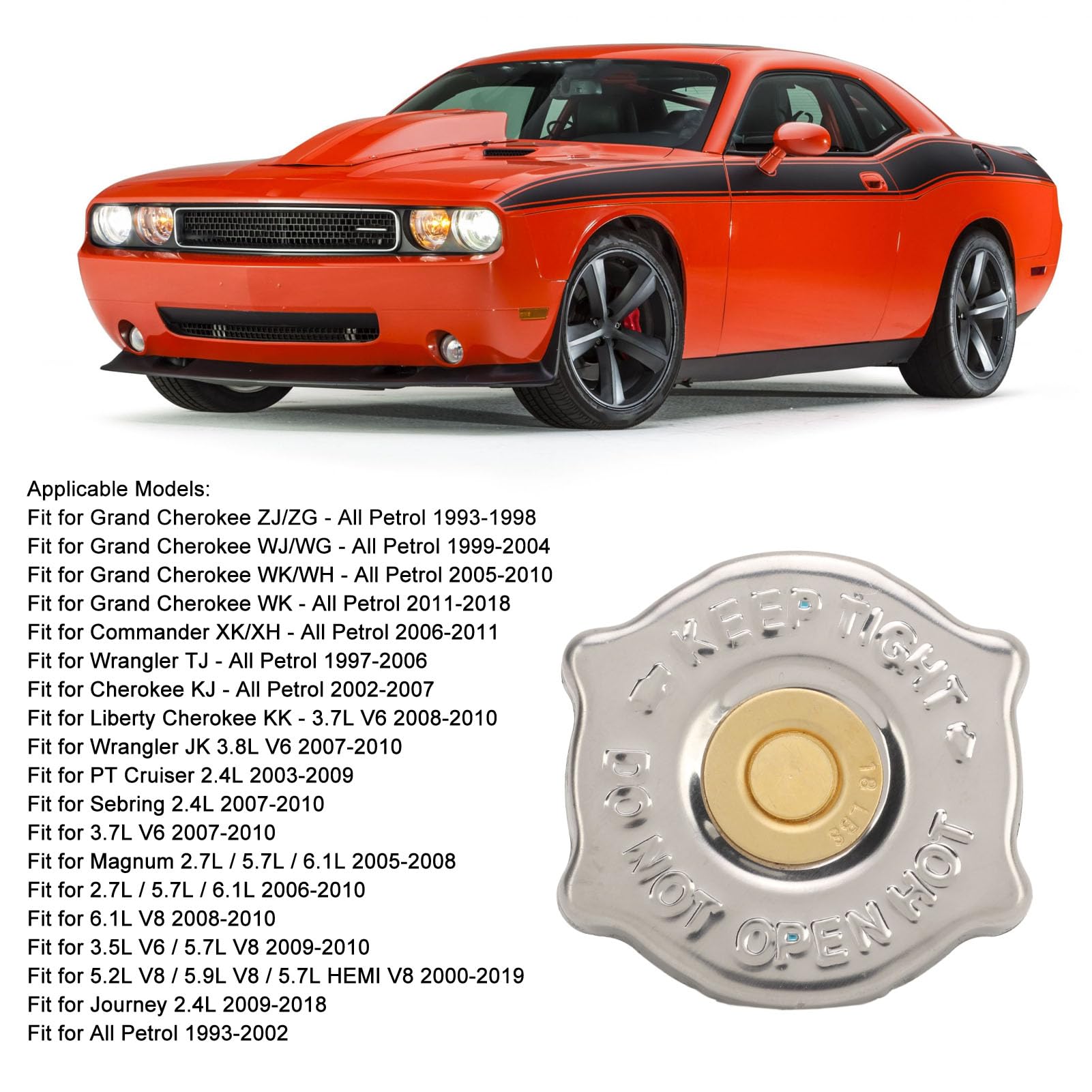 Tappo Radiatore Compatibile Con OEM 0K202-15-205A - Ricambio Per Raffreddamento Auto