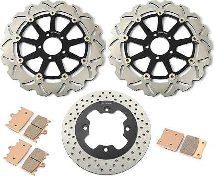 Front Rear Brake Discs Rotors Disks + Pads For K&AWAS&AKI ZX 1100 ZX-11 ZZ-R ZZ&R D 93 94 95 96 97 98 99 00 01 D1-D9Style A