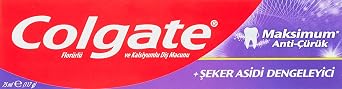 Colgate Maksimum Anti Çürük Şeker Asidi Dengeleyici Diş Macunu 75 ml