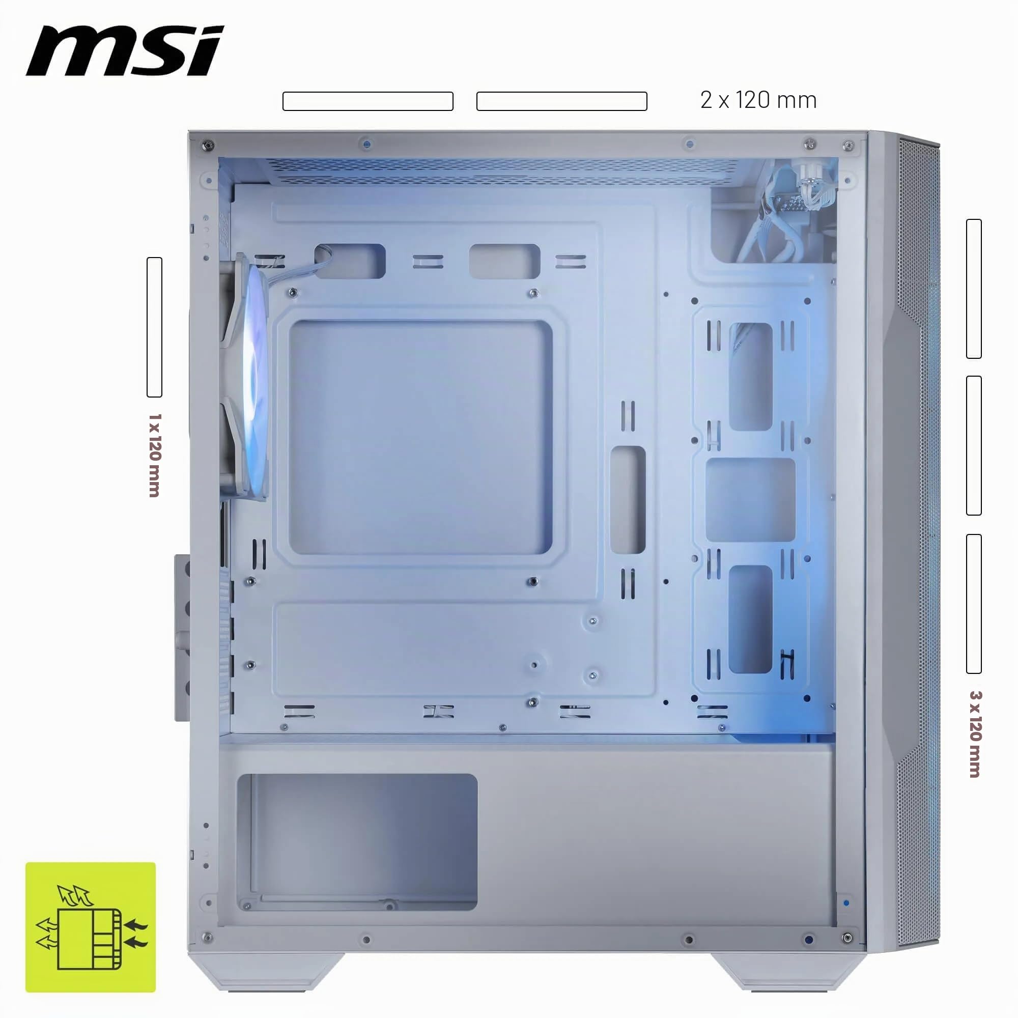 Case Per Pc Da Gaming - Msi - Mag Forge M100r - Mid Tower - Bianco