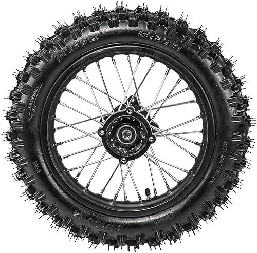 Miniatura 3 de Neumático y llanta delantera 60100-14 + trasera 80100-12 con rodamiento de 0.591 in para todoterreno Dirt Pit Bike Apollo Taotao Coolster SSR 110