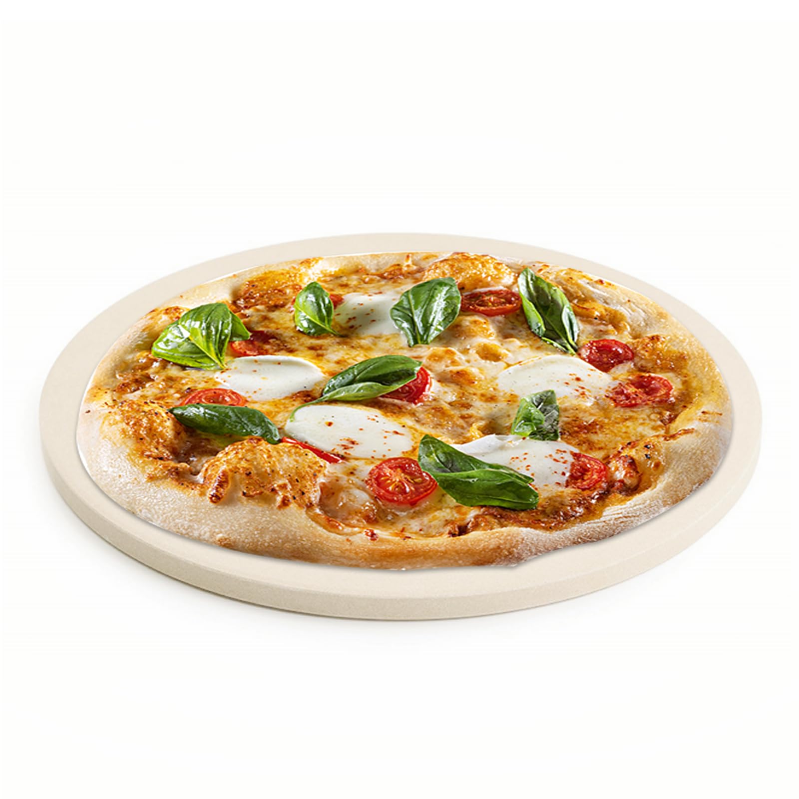 Pizzastein für Backofen und Grill Runde Ziegel Heavy Duty Cordierite Pizzak-Kochtopf für elektrische Innenöfen Backen Sie knuspriges Pizzabrot mit RV Ofen Home (9 Zoll)