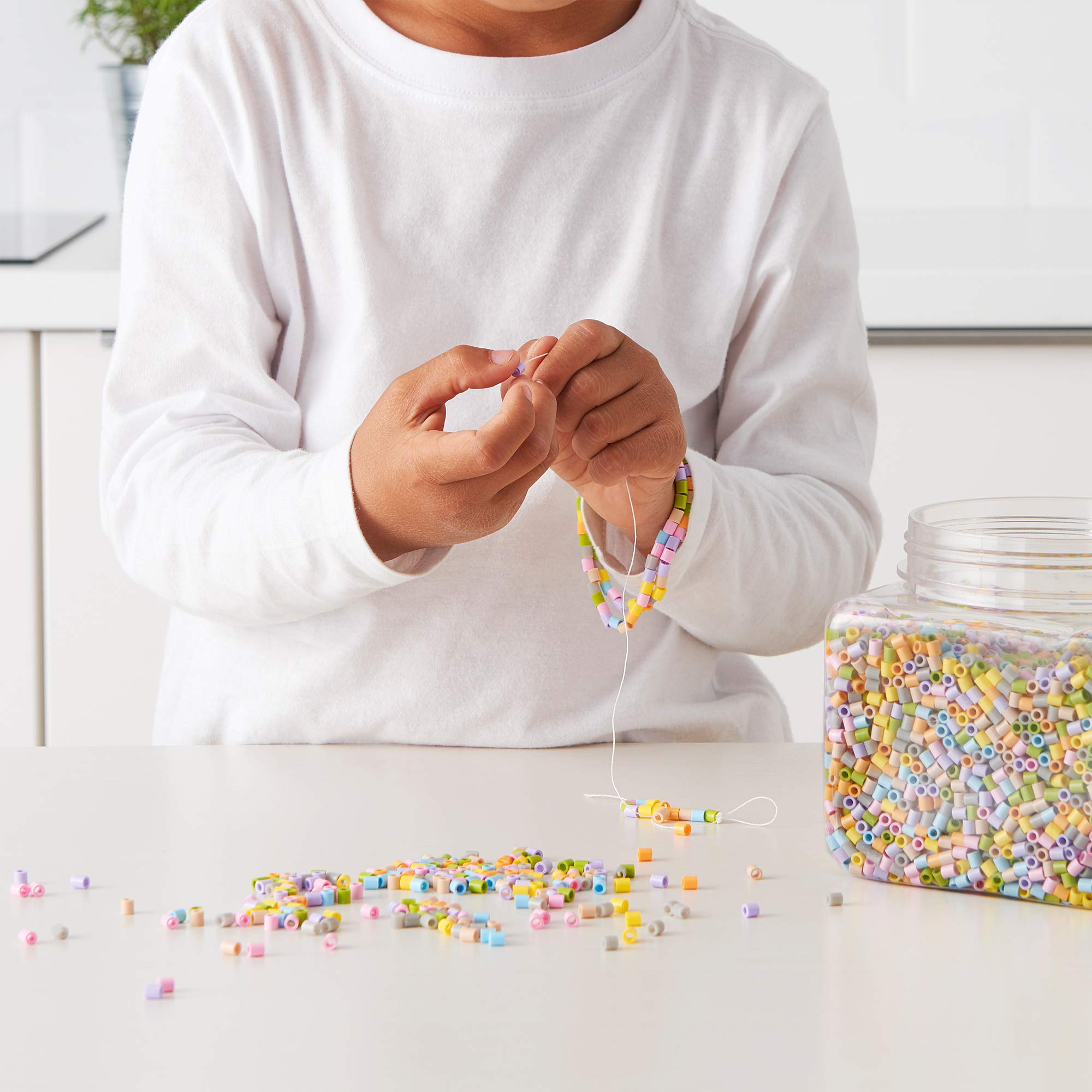Pyssla, perline da 600 g, colori pastello assortiti