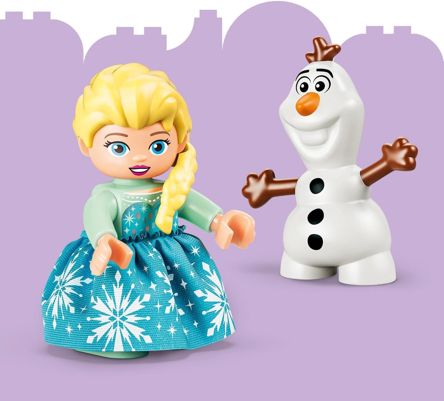 LEGO DUPLO Disney Scatola Creativa di Frozen con Elsa e Olaf - Giochi Didattici per la Motricit+á Fine dei Piccoli - Set Montessori con 2 Personaggi - Regalo per Bambini e Bambine dai 2 Anni - 10462 - Lego - Immagine 2