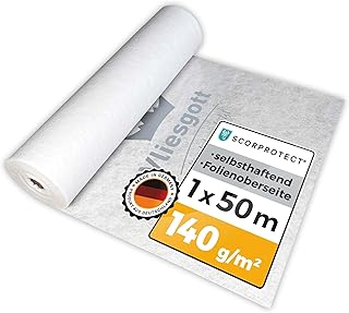 Scorprotect® BSV (bedrucktes) Boden- und Treppenschutzvlies, Abdeckvlies selbsthaftend 1 m x 50 m 140 g/m² Folienoberseite