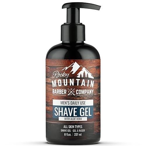 Rocky Mountain Barber Company - Gel de afeitar transparente para que puedas ver dónde estás afeitando para afeitarse y apretar líneas de barba 8