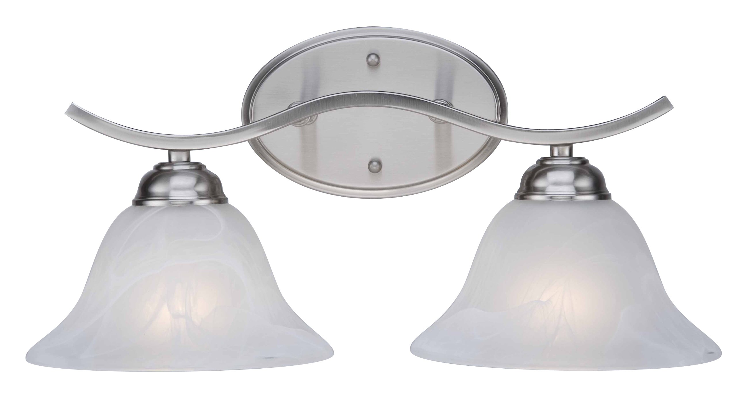 TRANS GLOBELighting TG2826 BN Transitional Two Vanity Bar Outdoor-Post-Lights, Pewter, Nickel, Silver