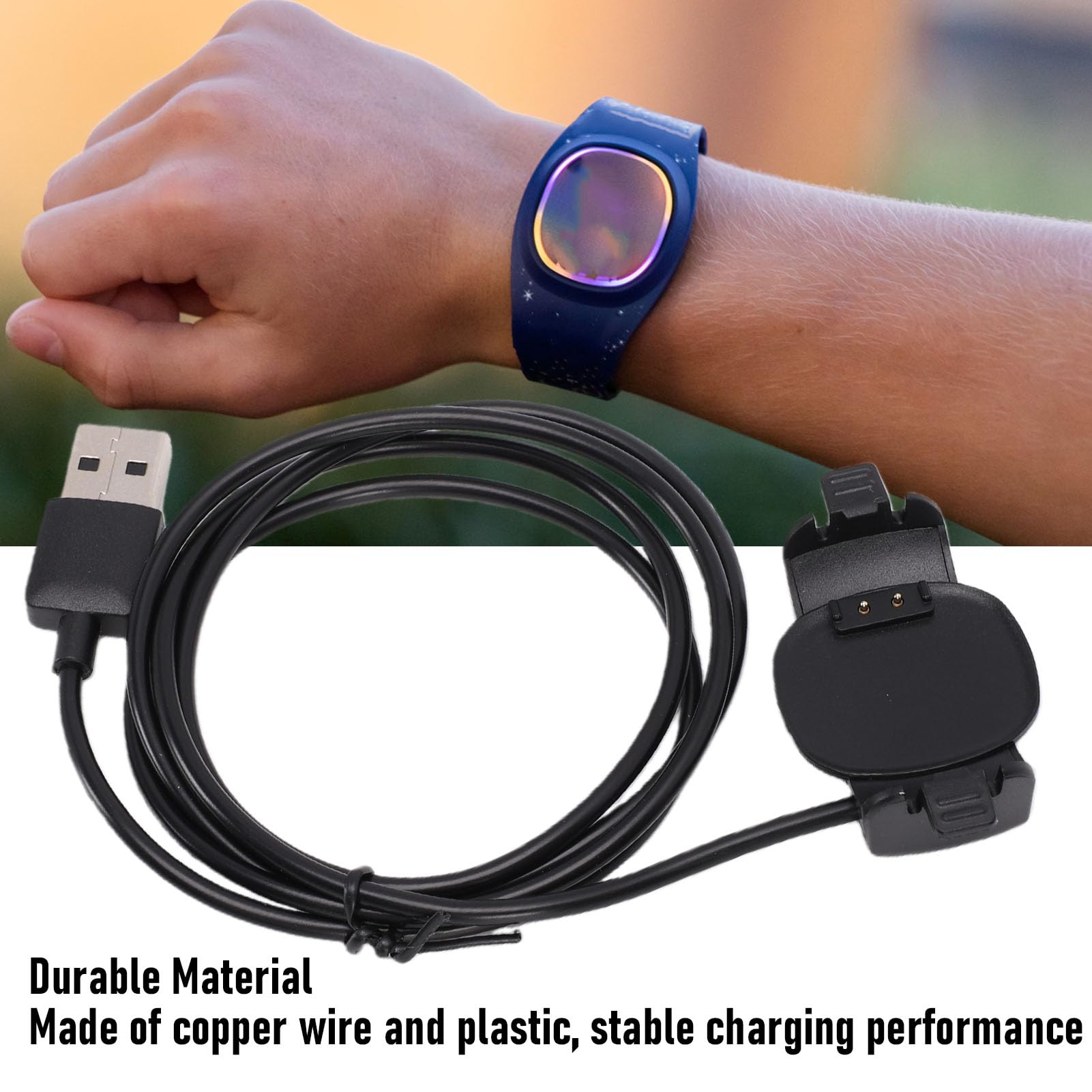 Fabater Caricabatterie per smartwatch, cavo di ricarica magnetico USB sostitutivo per MagicBand Plus, con chip intelligente integrato ricarica rapida e semplice, 3,3 piedi (4PCS) (4PCS)