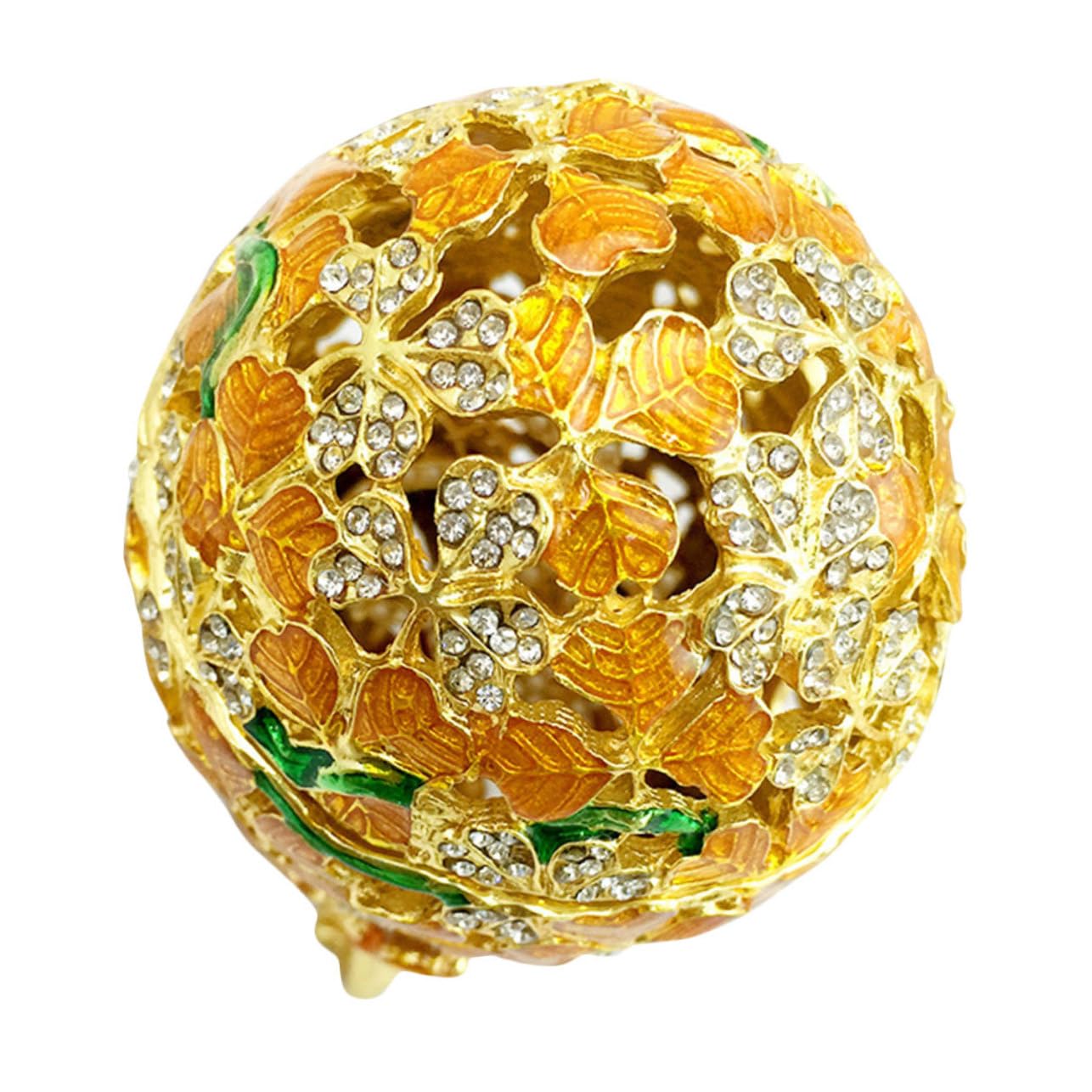 Abaodam Box Painted Egg Ornaments Egg Rings for Frying Eggs Jeweled Eggs Bejeweled Egg Mold Imperial Egg House Decorations for Home Earring Storage Case Desktop Storage Rack Alloy Miss