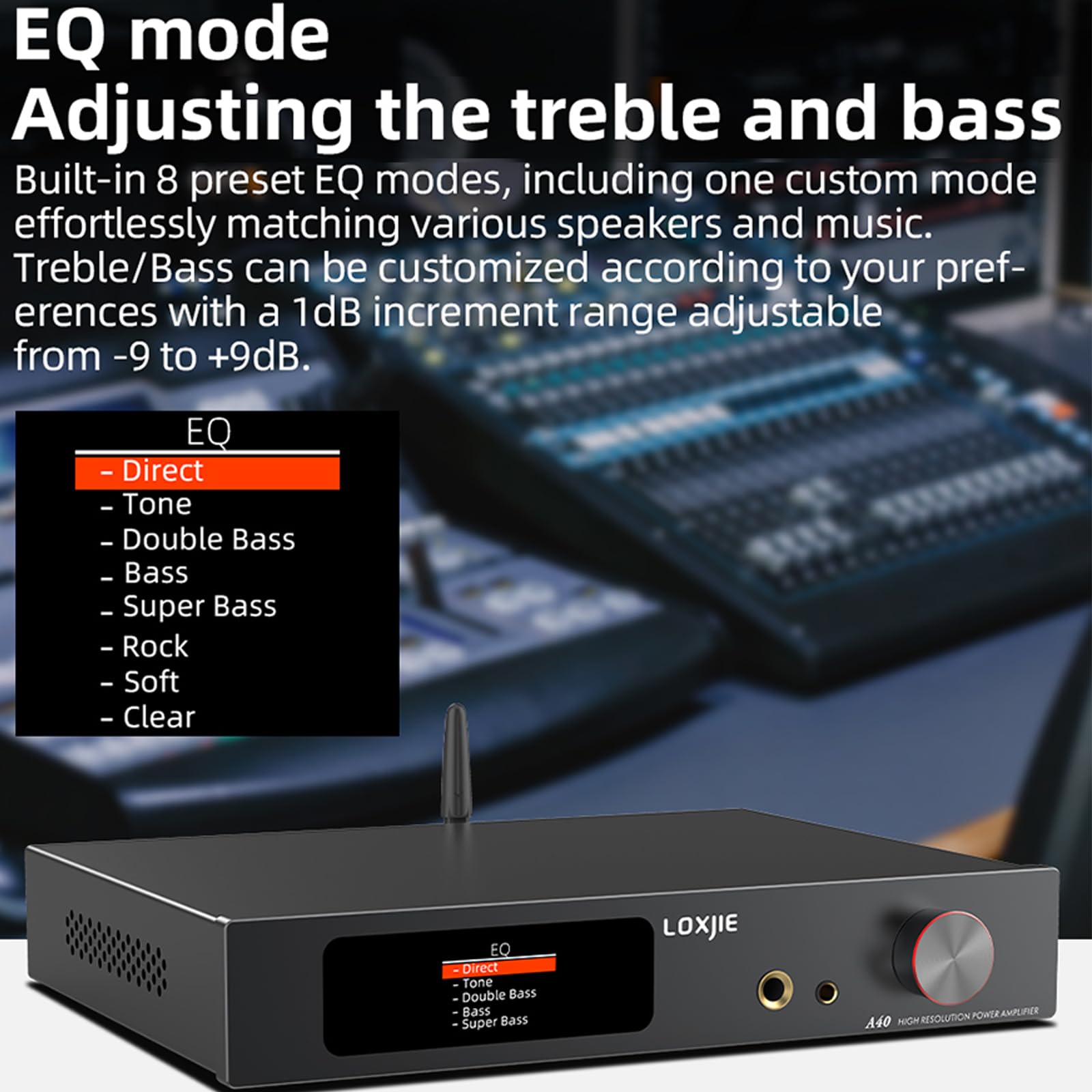 LOXJIE A40 165W*2 Digital Power Power Amplifier Headphone