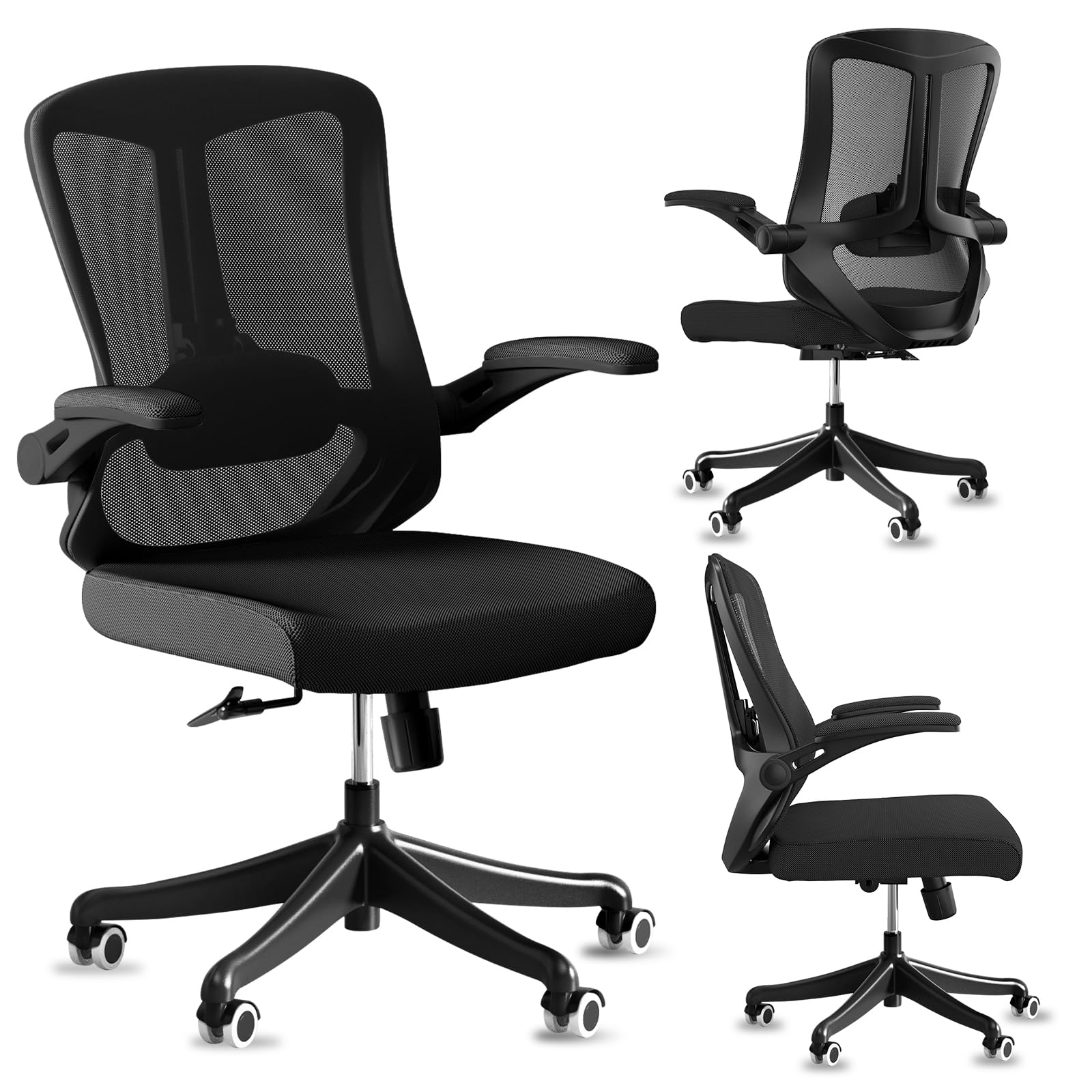 balmstar Executive Office Chair Ergonomic Comfort Home Desk Chair Mid Back Gaming Chair with Wheels Adjustable Height Lumbar