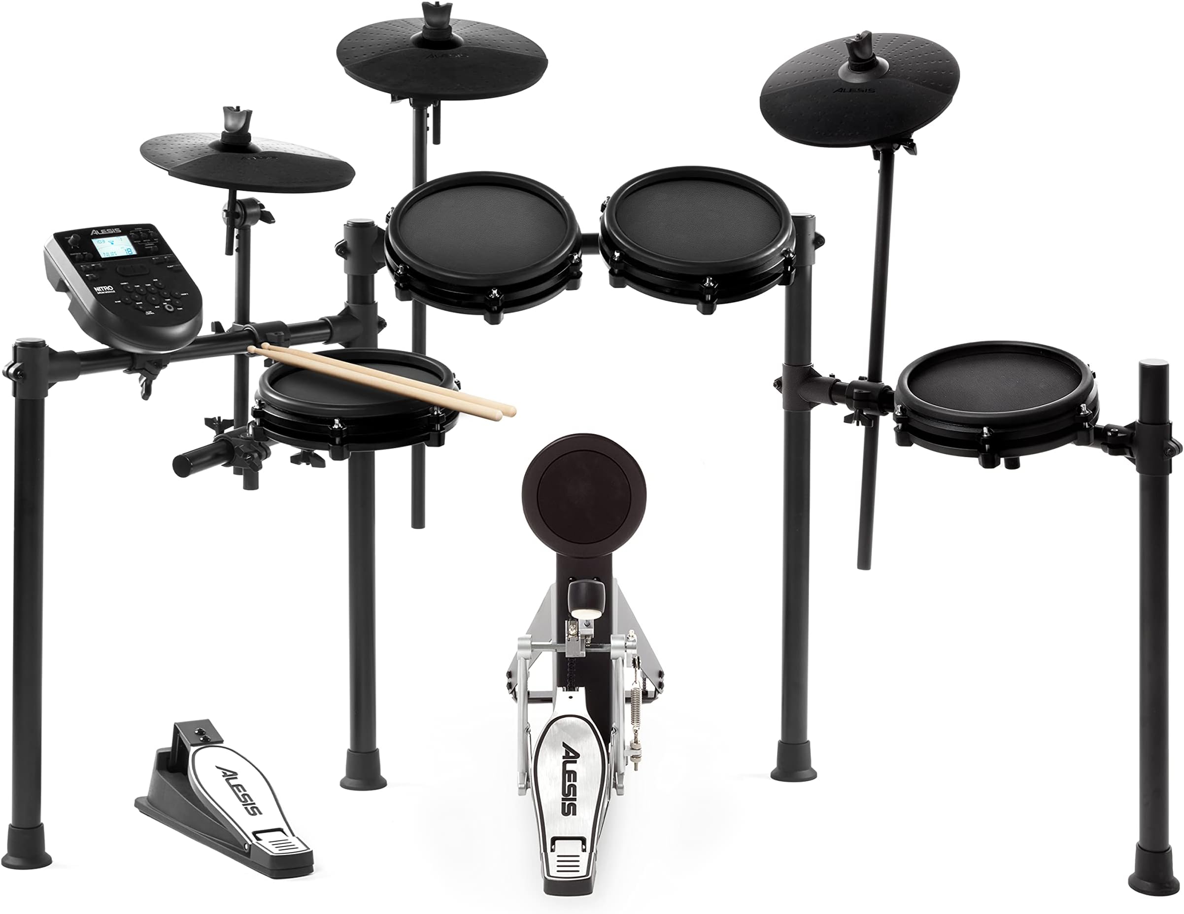Alesis Drums Nitro Mesh Kit - Electric Drum Set With Usb Midi Connectivity, Mesh Drum Pads, Kick Pedal And Rubber Kick Drum, 40 Kits And 385 Sounds