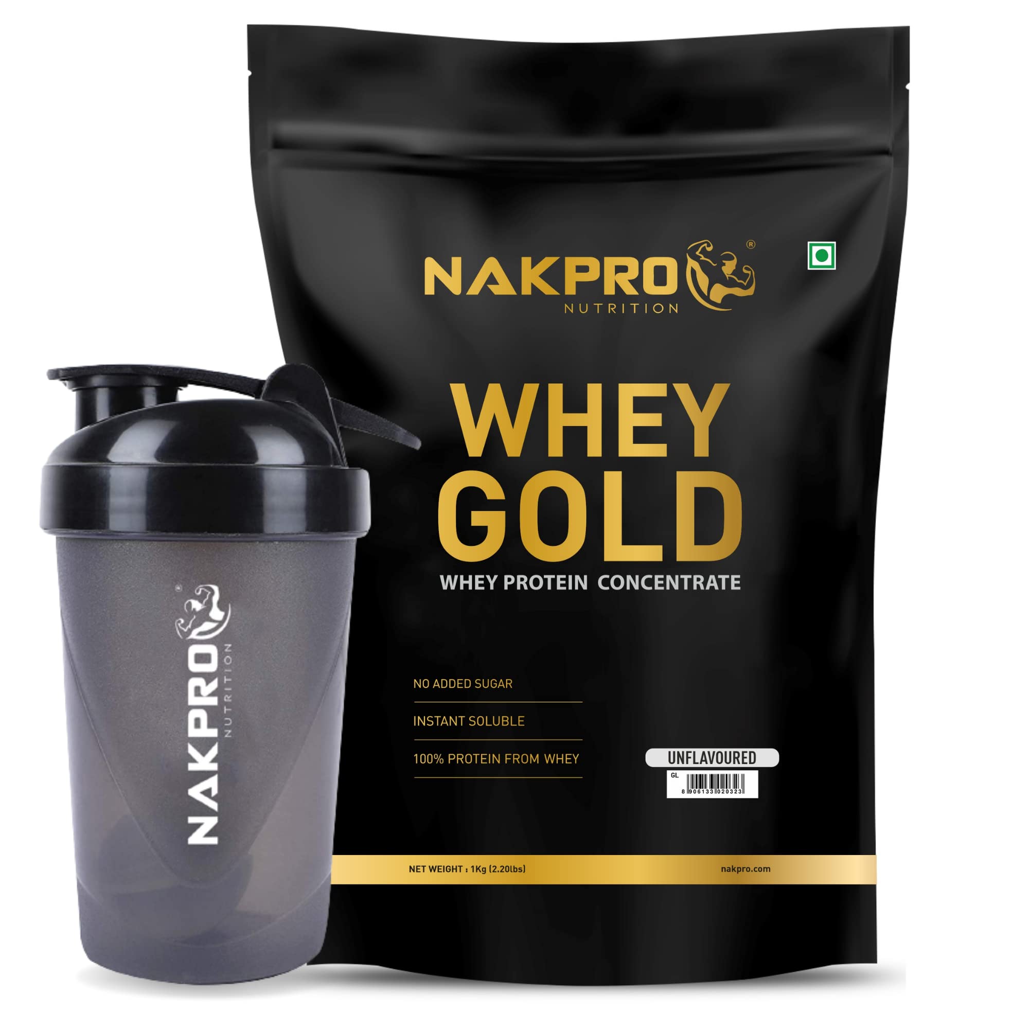 Nakpro Gold Whey Protein Concentrate Powder with Shaker Bottle | Fast Digesting Whey Protein Supplement Powder for Men, Women & Athletes (Unflavoured, 1 Kg + 500ml Shaker Bottle)-image-41