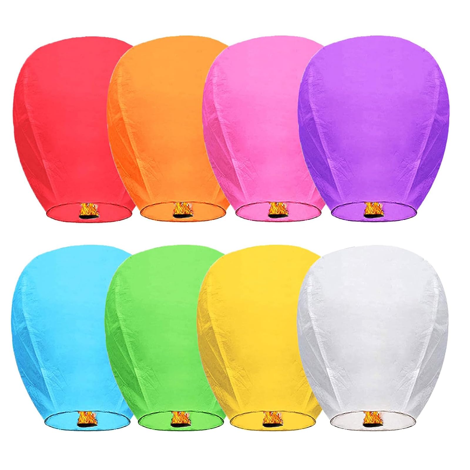 10 Pack Chinese Sky Lanterns - Wishing Paper Lanterns-Father's Day Gift, 100% Biodegradable Wire-Free Fire Resistant Paper Lantern to Release in Sky,Weddings&Partie&Festivals - (Random color)