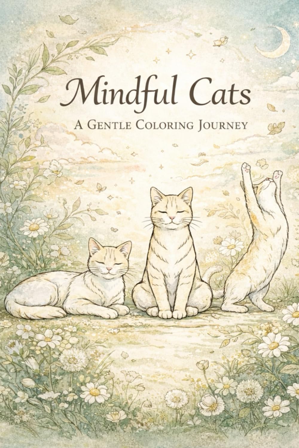Mindful Cats – A Gentle Coloring Journey: A Mindfulness Coloring Book with Cat Poses, Breath, and Reflection