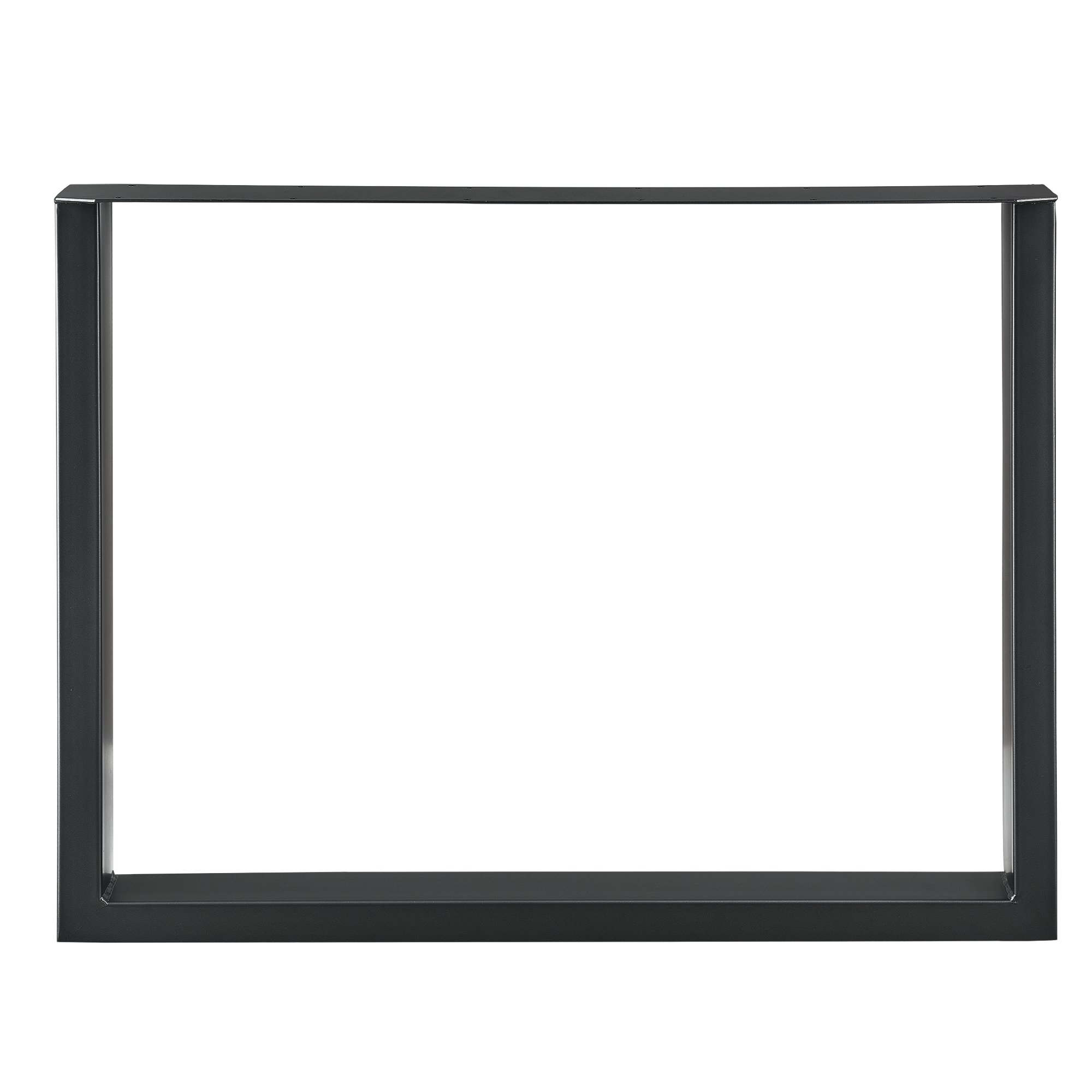 [en.casa] Set di 2 Gambe in Acciaio per Mobili Fai da Te (LxA) 90 x 72 cm - Gambe DIY di Forma Rettangolare per Tavolo Bancone Incl. Feltrini - Nero