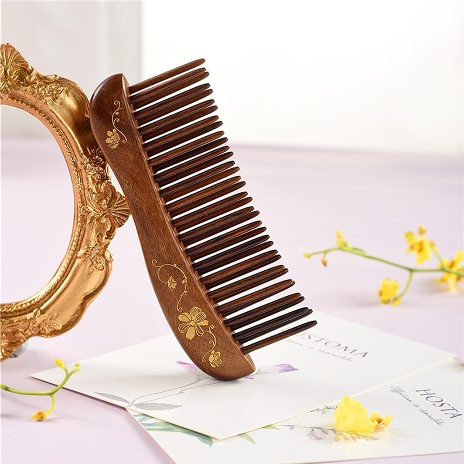 Peruka Grzebień Chinese Retro Toothed Comb Solid Wood Curly Hair Comb Household Long Hair Comb Portable Pocket Comb Duże grzebienie do włosów