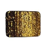 Laptop Case Sleeve Gold Sequin Sparkle Laptop Bag Computer Carrying Case 12 Inch Computer Protective Notebook Case Cover