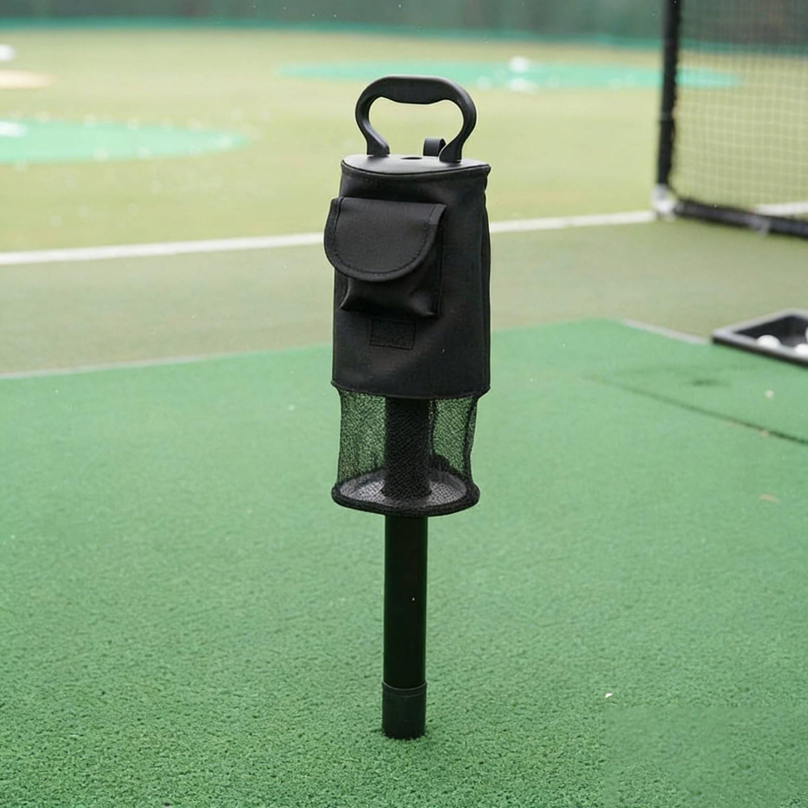 LOVIVER Recolector Pelotas Golf con Tubo smontable y Bolsa Nylon con Cremallera para Recoger Bolas sin Agacharse Acuado para Putting Campo