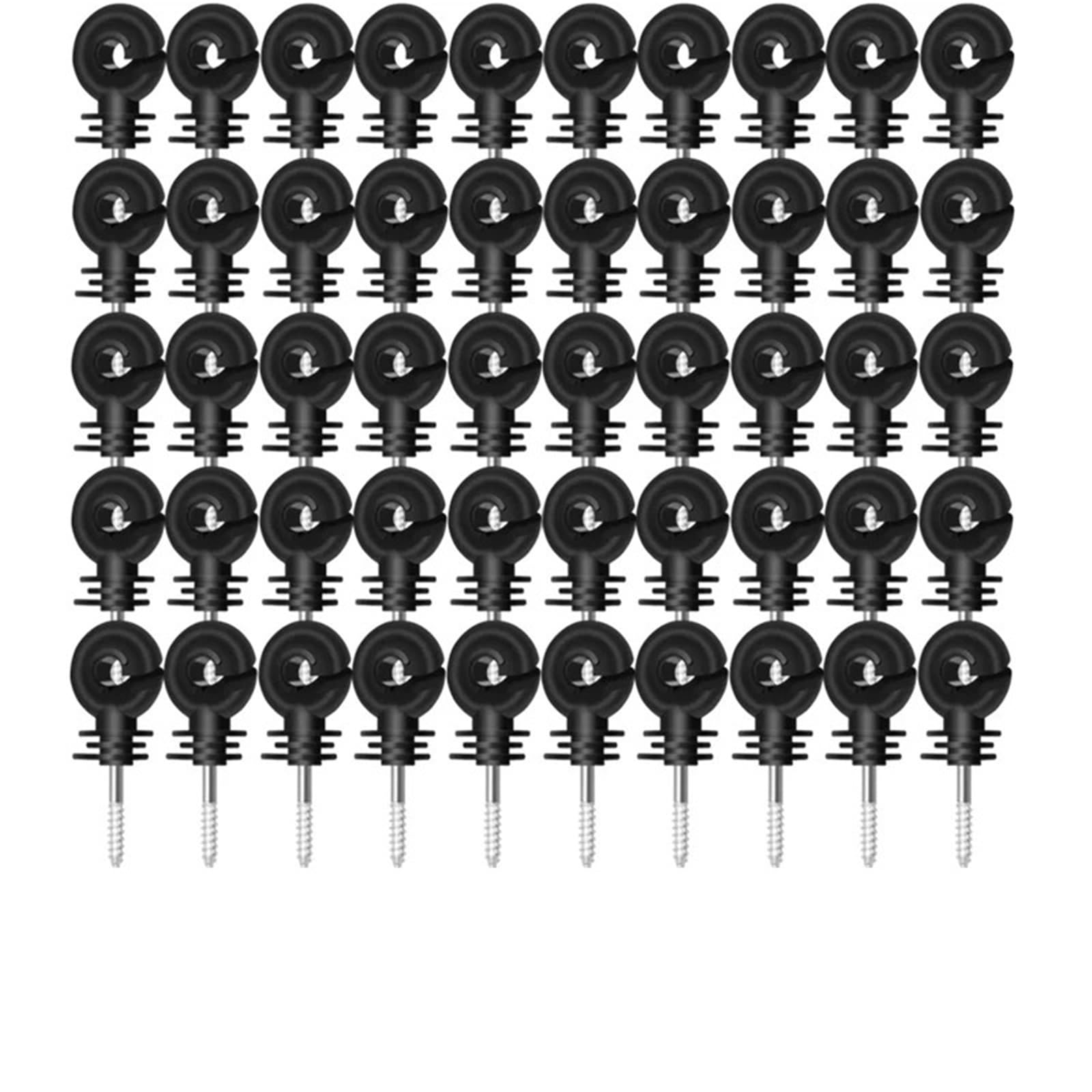 Anillo Aislador Aisladores Aisladores de cercas eléctricas for granja, clavos aislamiento autorroscantes for postes madera, conexiones cables for ganado, 50/5 Uds(50PCS)