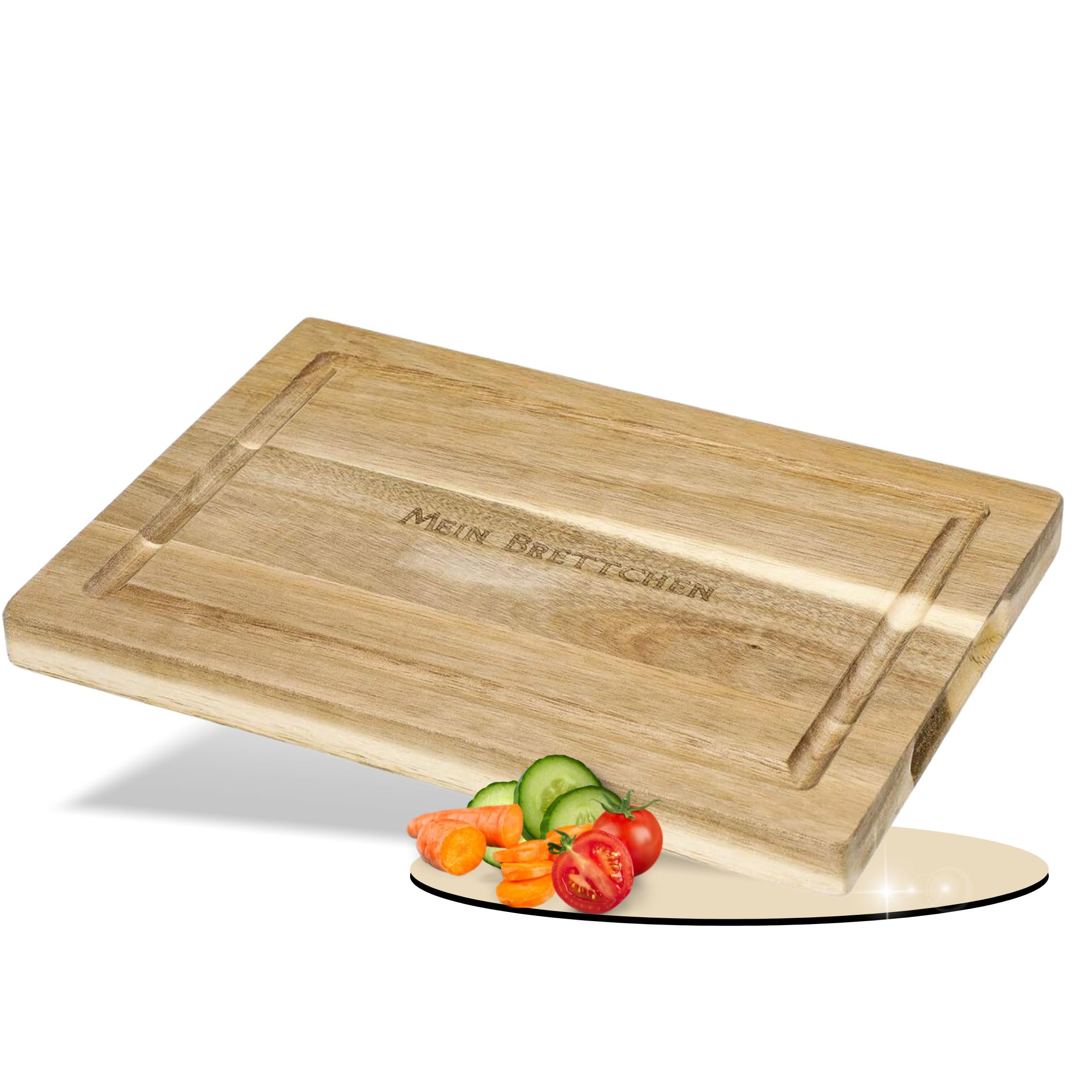 Aroplor - Tablas De Cortar Grandes De Madera De Acacia Gruesas De 17 X 12 X 1 Pulgadas, Para Tablas De Cortar Grandes Con Ranura Para Jugos, Asas Interiores, Diseño Antideslizante, Bandejas