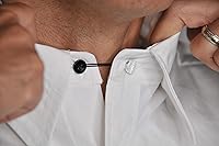 Vista 2 de Extensores de cuello para camisas de hombre, extensor de botones, extensor de cuello para camisa de vestir para hombres, paquete de 2