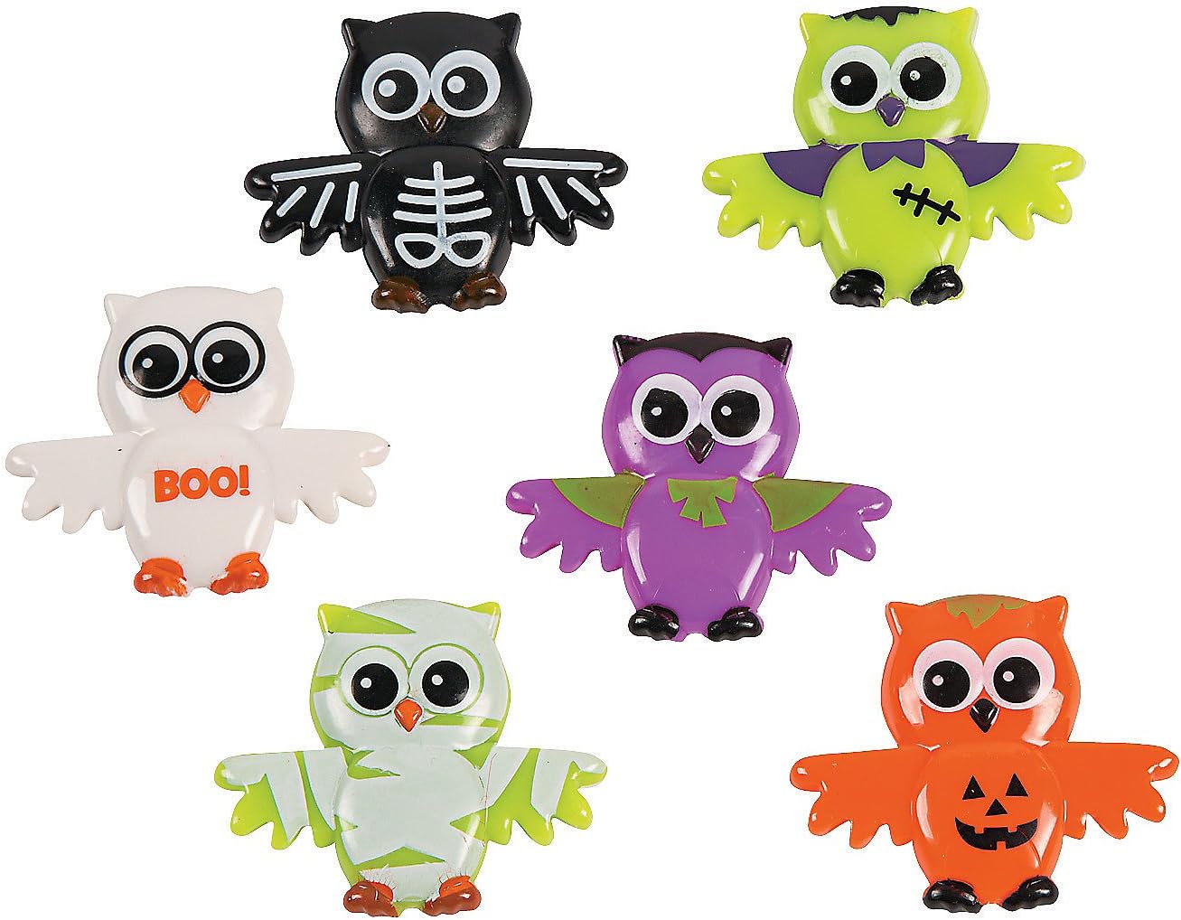 Fun Express Halloween Owls Vinyl Characters for Halloween