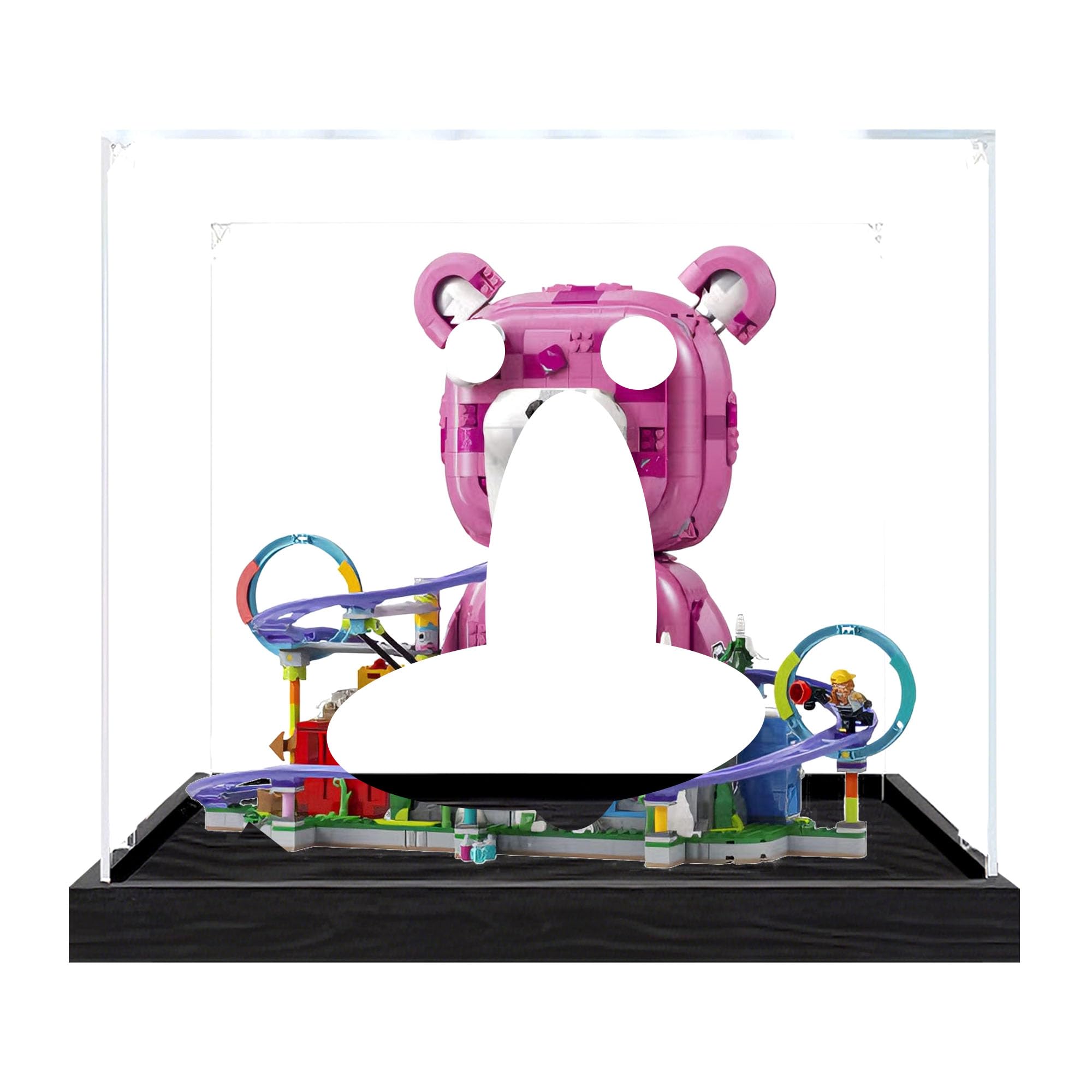 Clear Acrylic Showcase Box for Le-go 77082 Sets (Black 2mm)