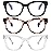 ZXYOO Oversized Reading Glasses for Women,3 Pack Blue Light Blocking Computer Spring hinge Readers +1.75