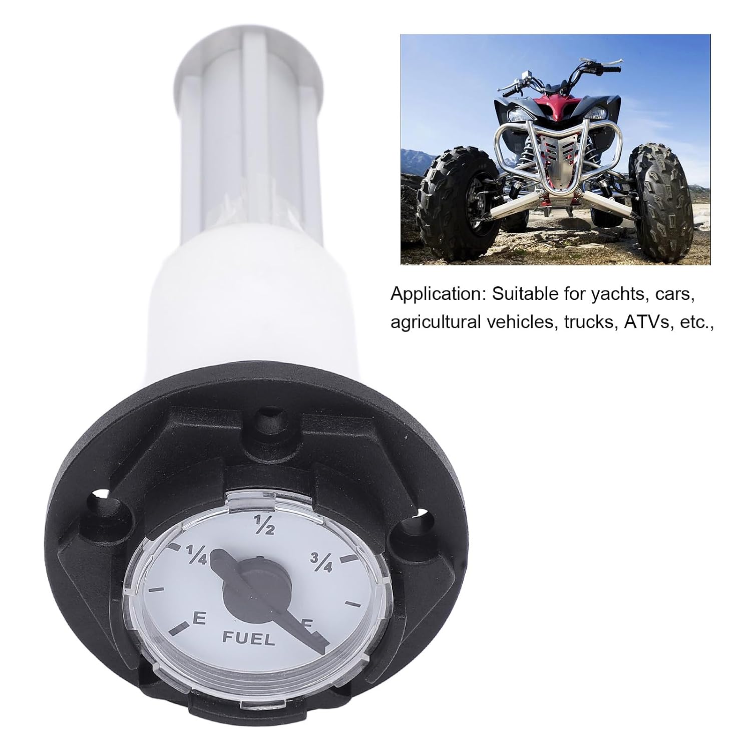 Fuel Level Gauges, Universal Fuel Tank Meter for Car RV Yacht Boat Motorcycle, High Accuracys Temperature Resistants Excellent Sealing Mechanical Fuel Cap Meters (150mm)