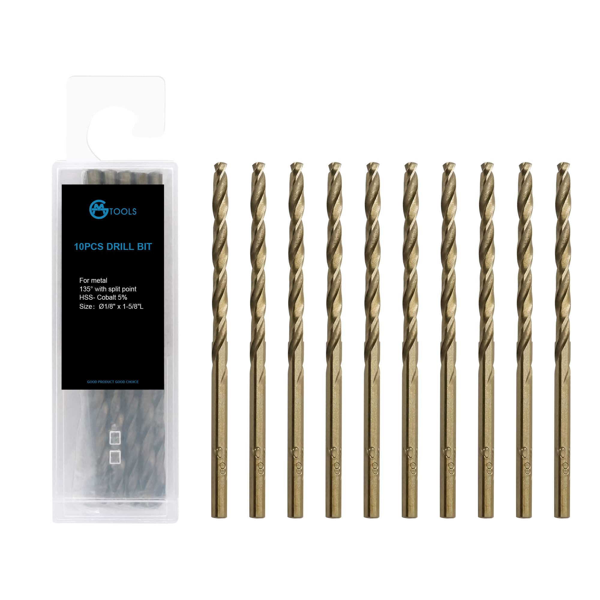 GMTOOLS 1/8" Cobalt 10pk