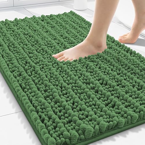Miniatura 159 de Smiry Alfombras de Baño 24 x 16 pulgadas, Tapetes de Baño de Chenilla Extra Suaves y Absorbentes, Respaldo de Goma Antideslizante, Lavable a Azul