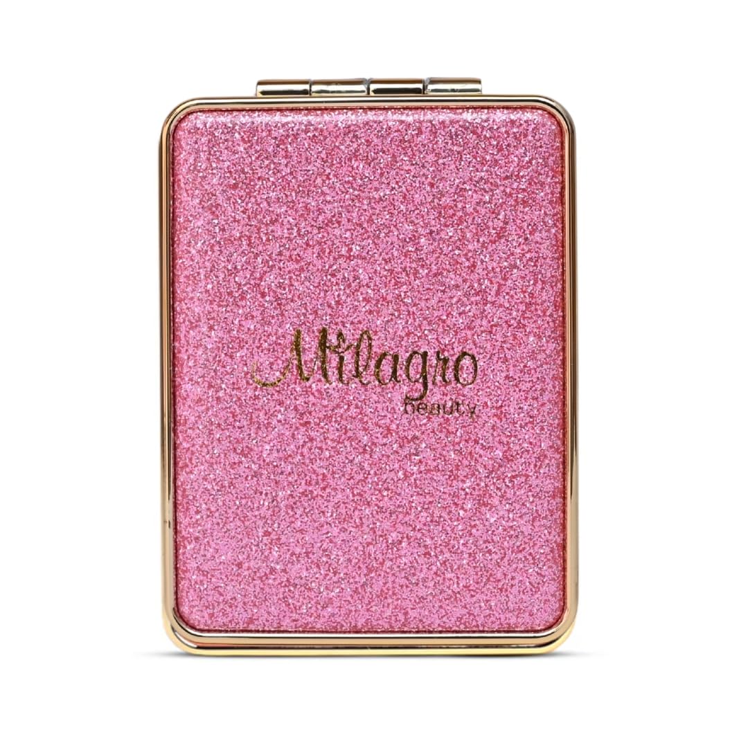 Milagro Beauty Foldable Vanity Hand Mirror – Dual Magnification Rectangular Makeup Mirror, 3X Magnifying Tabletop & Travel Compact Mirror for Grooming & Touch-Ups (Pink, Small Size)-image-45