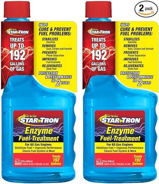 StarBrite 2 Pack Star Tron Enzyme Fuel Treatment SEF Gasoline Formula - 1 oz. Treats 6 Gallons - 32 Oz