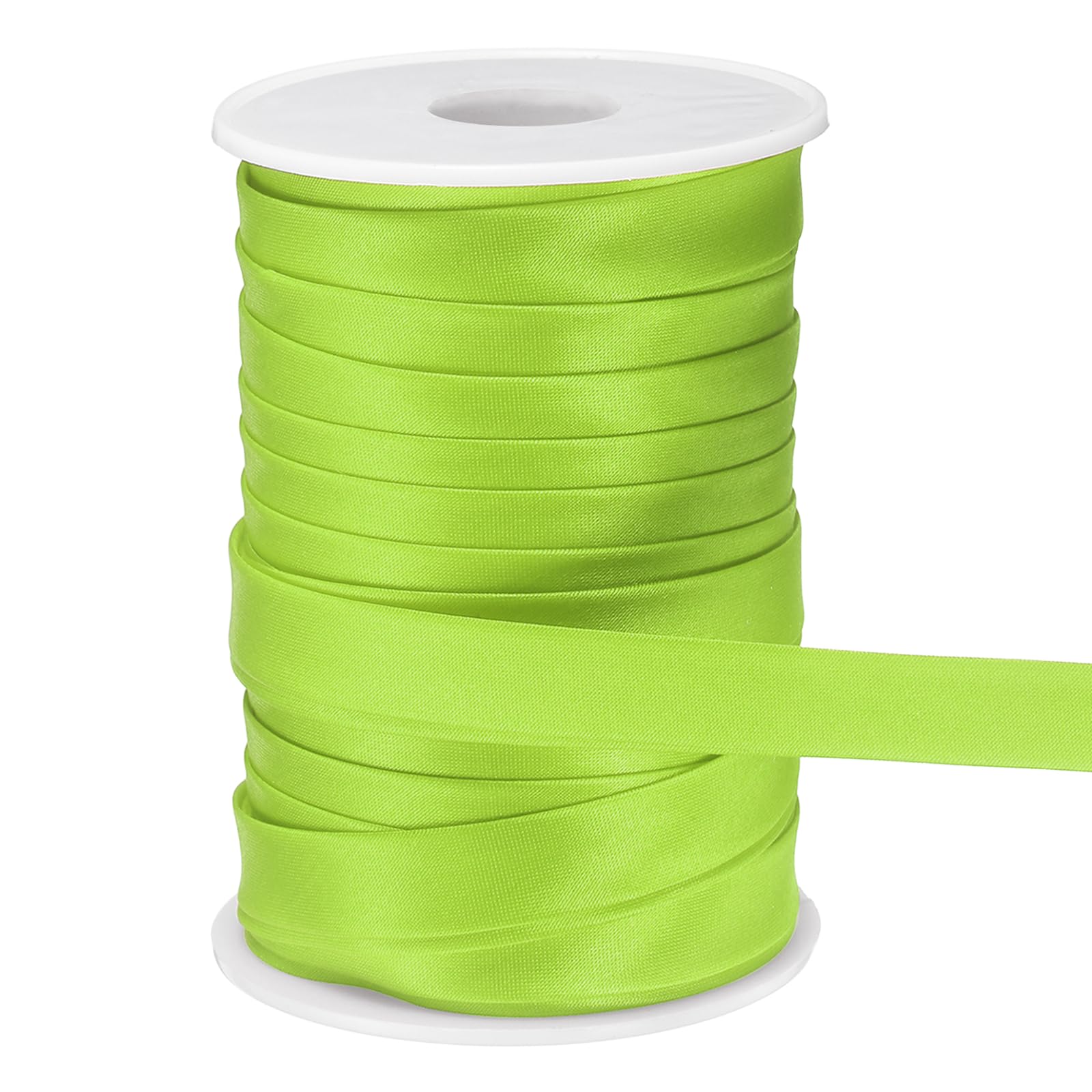 sourcing map Double Fold Bias Tape 5/8" x 25 Yds Bright Green