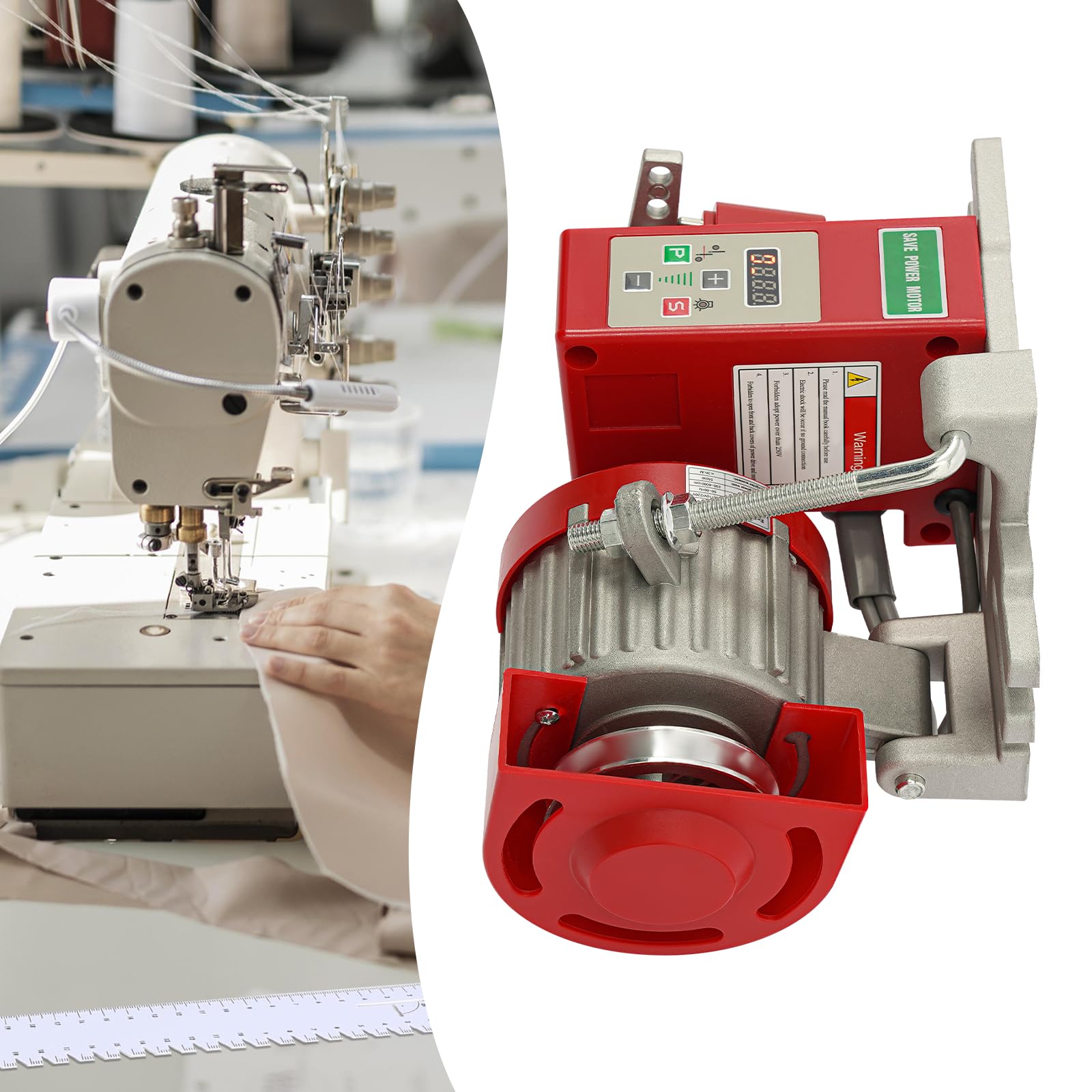 Motor de máquina de coser eléctrico, 550 W, motor de máquina de coser industrial con protección de seguridad, motor de repuesto para máquina de coser sin escobillas, 200-6000 rpm, para máquinas de