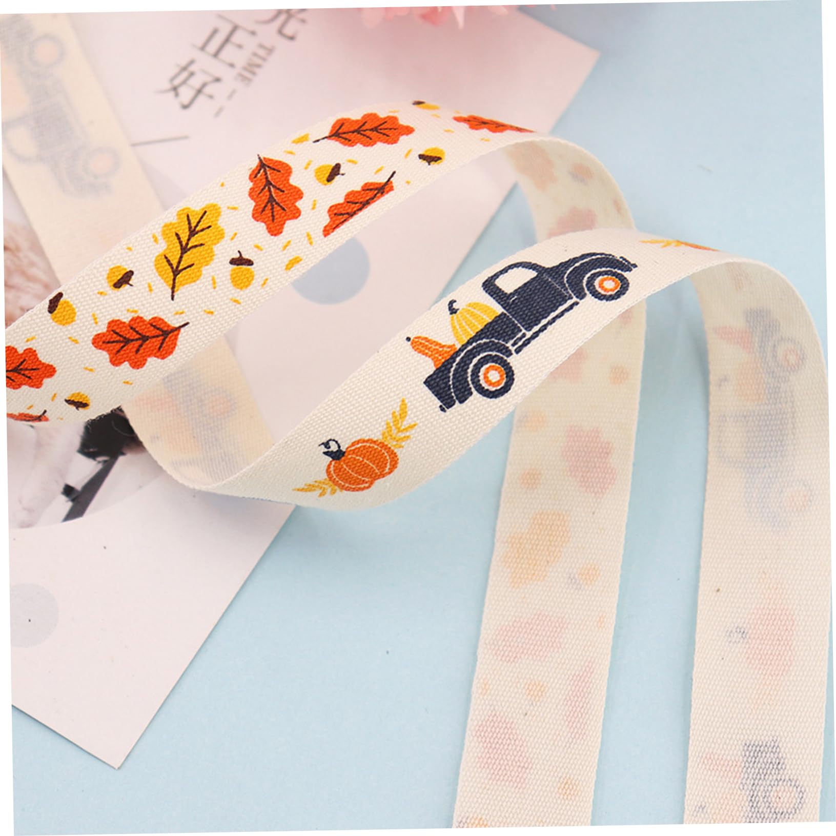 NUOBESTY 4 Sätze Thanksgiving-gurtband Weißes Band Partydekorationen Schleife Weihnachtsband Ribbon Geschenkband Band Diy Dekorationen Dekorative Bänder Für Partys Polyester 5 Rollen * 4