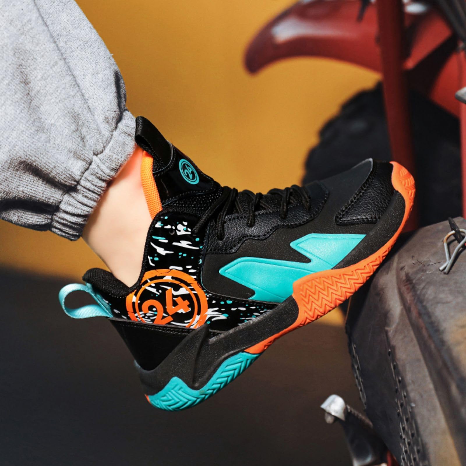 Chaussures de Basket - Ball antidérapantes Chaussures de Sport légères et Confortables pour Enfants, Chaussures de Course à la Mode