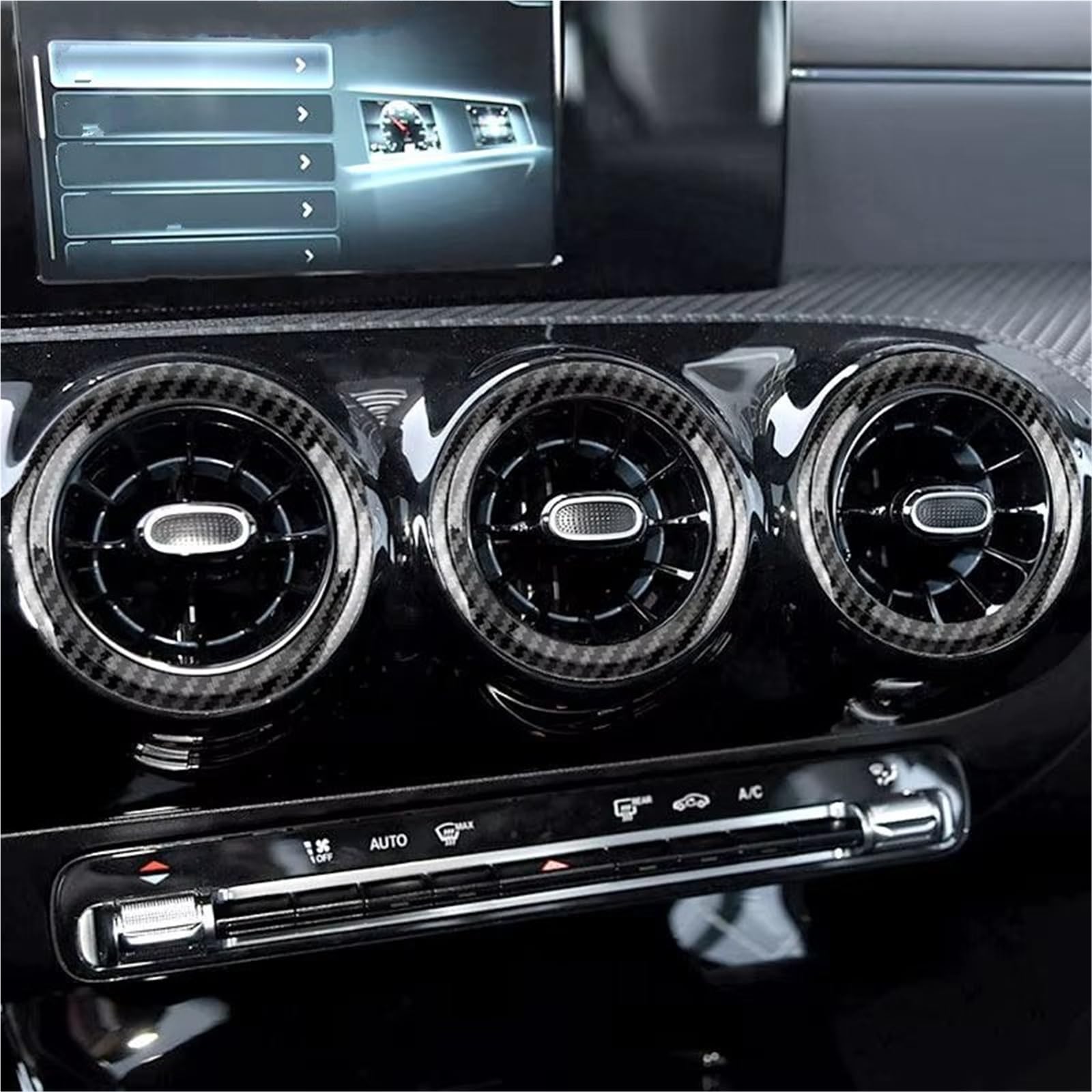 Compatible Con Benz Para GLA-Class H247 GLA250 2020 2021 2022 2023 2024 Embellecedor Cubierta Anillo Salida Ventilación Aire Acondicionado Para Coche