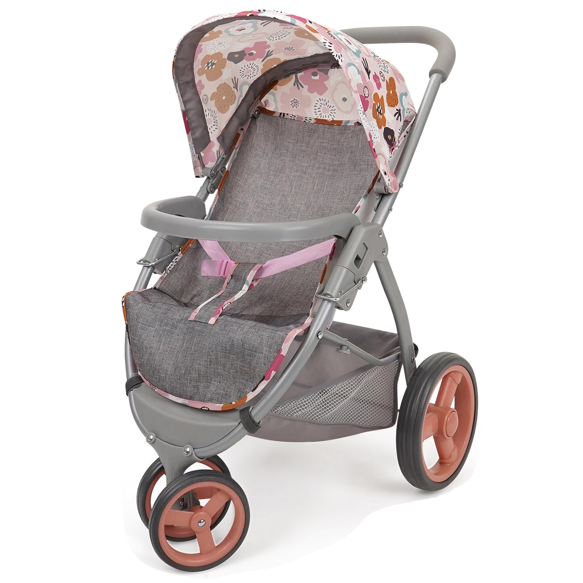 509 Crew: Melange Flora - Mabelle 3-Wheel Doll Jogger Stroller - Accessory for Dolls Up to 24