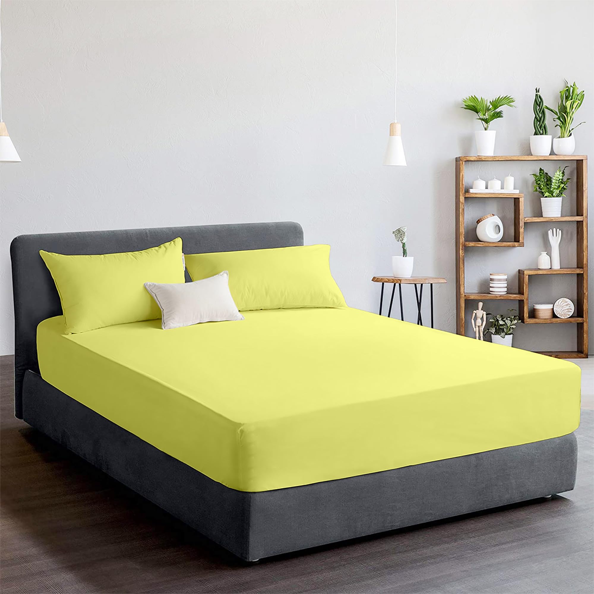 Ray Bedding 100% Egyptian Cotton 400 Thread Count Super King Fitted Sheet 25cm Deep Pocket Fitted Sheets for Super King Mattress, Super Soft Luxury Egyptian Cotton Bed Sheets — image 1