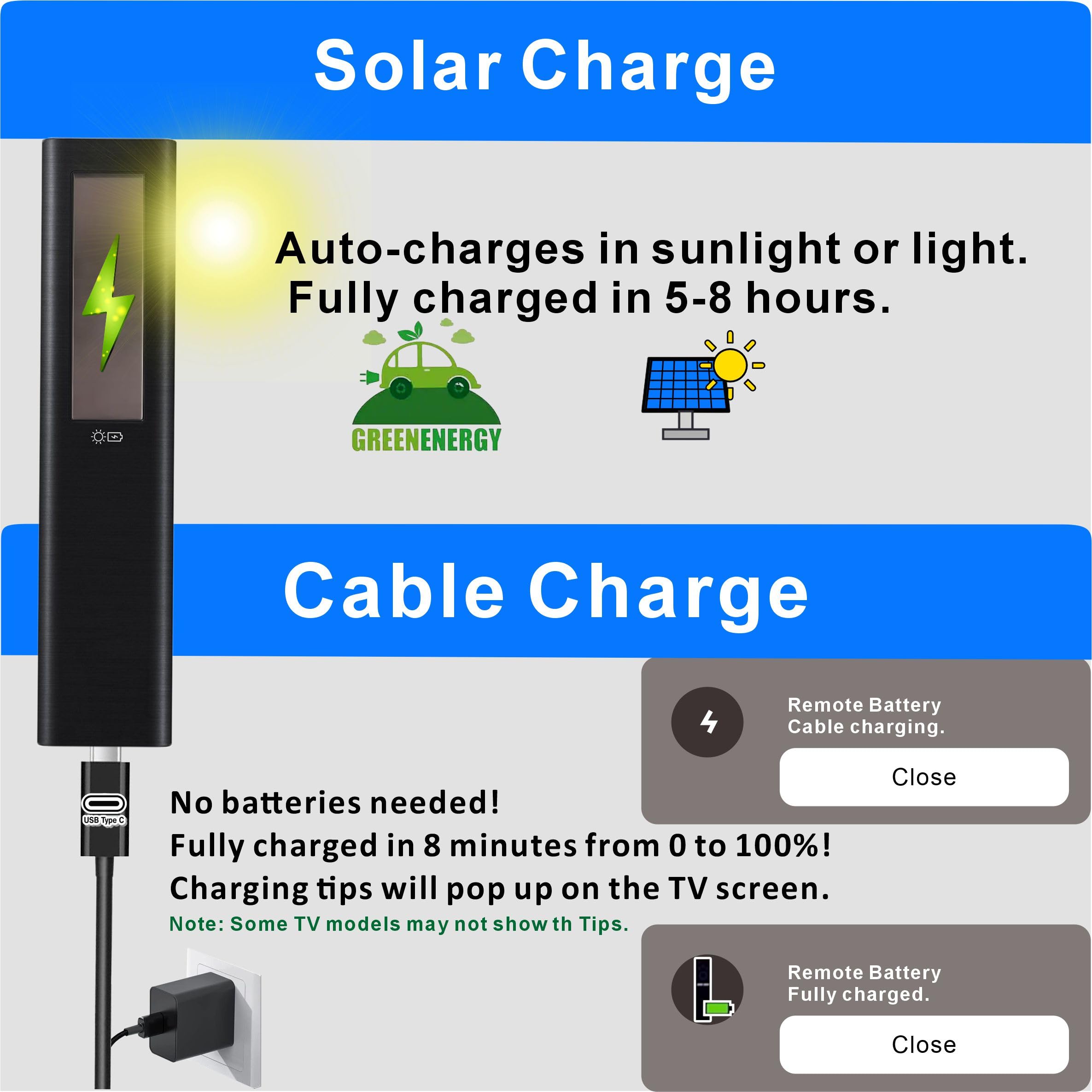 Ricambio Remot controllo solare Samsung 2018-2025 USB Carica - Dettaglio