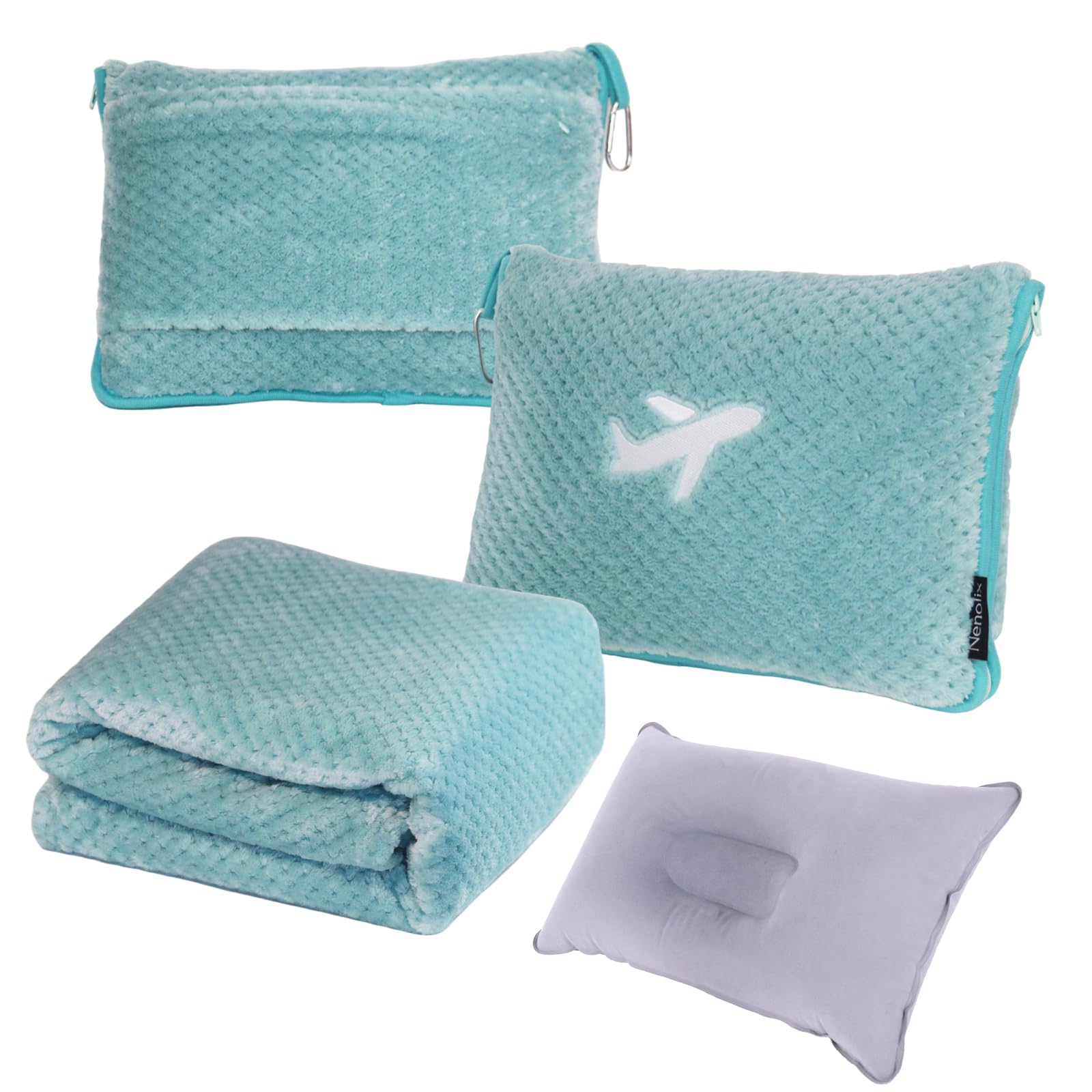 Amazon.com: Nenolix 3 in 1 Travel Blanket Pillow Set - 350 GSM